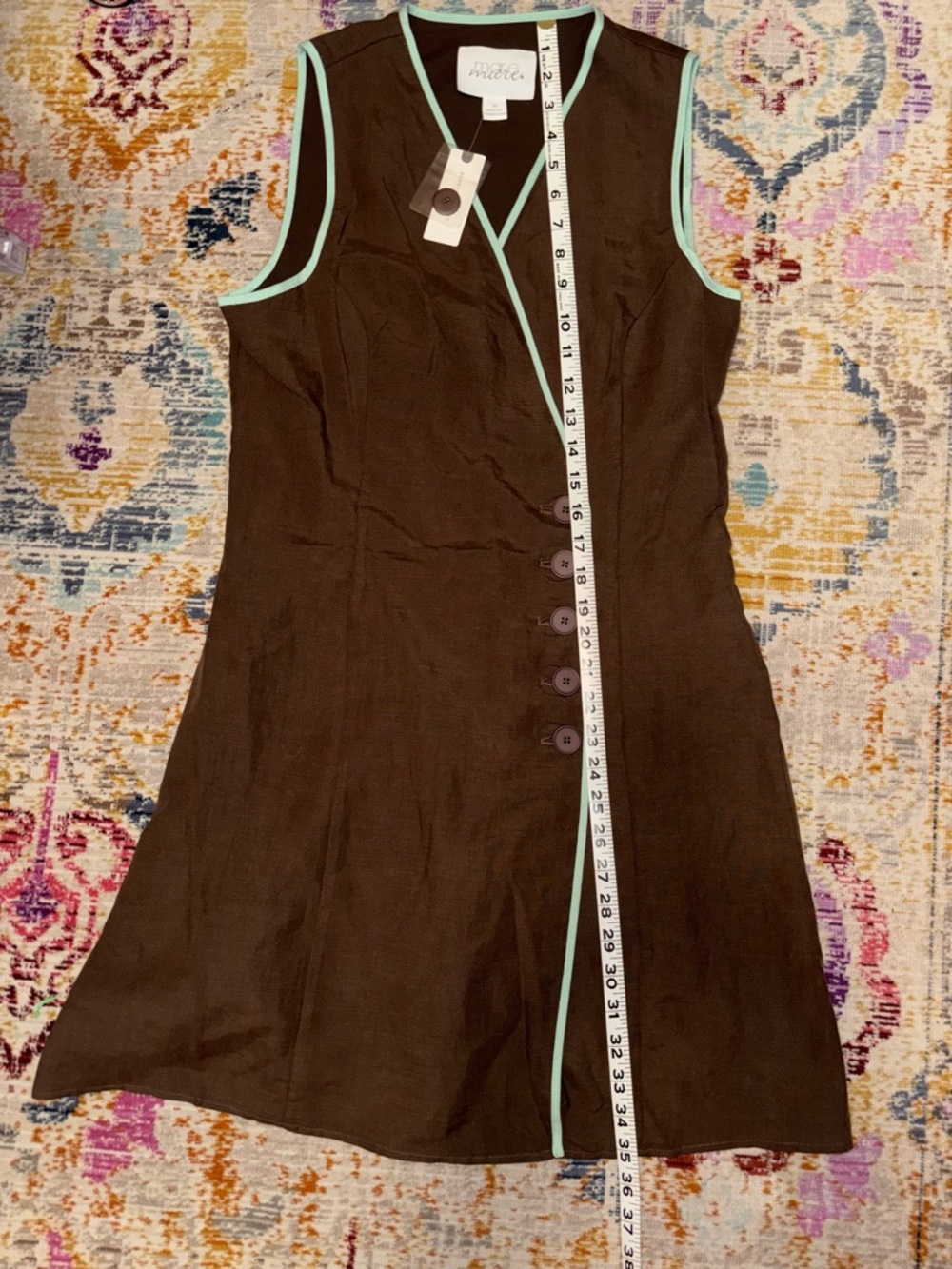 Anthropologie Mare Mare Asymmetric Button Mini Dress - Picture 4 of 9